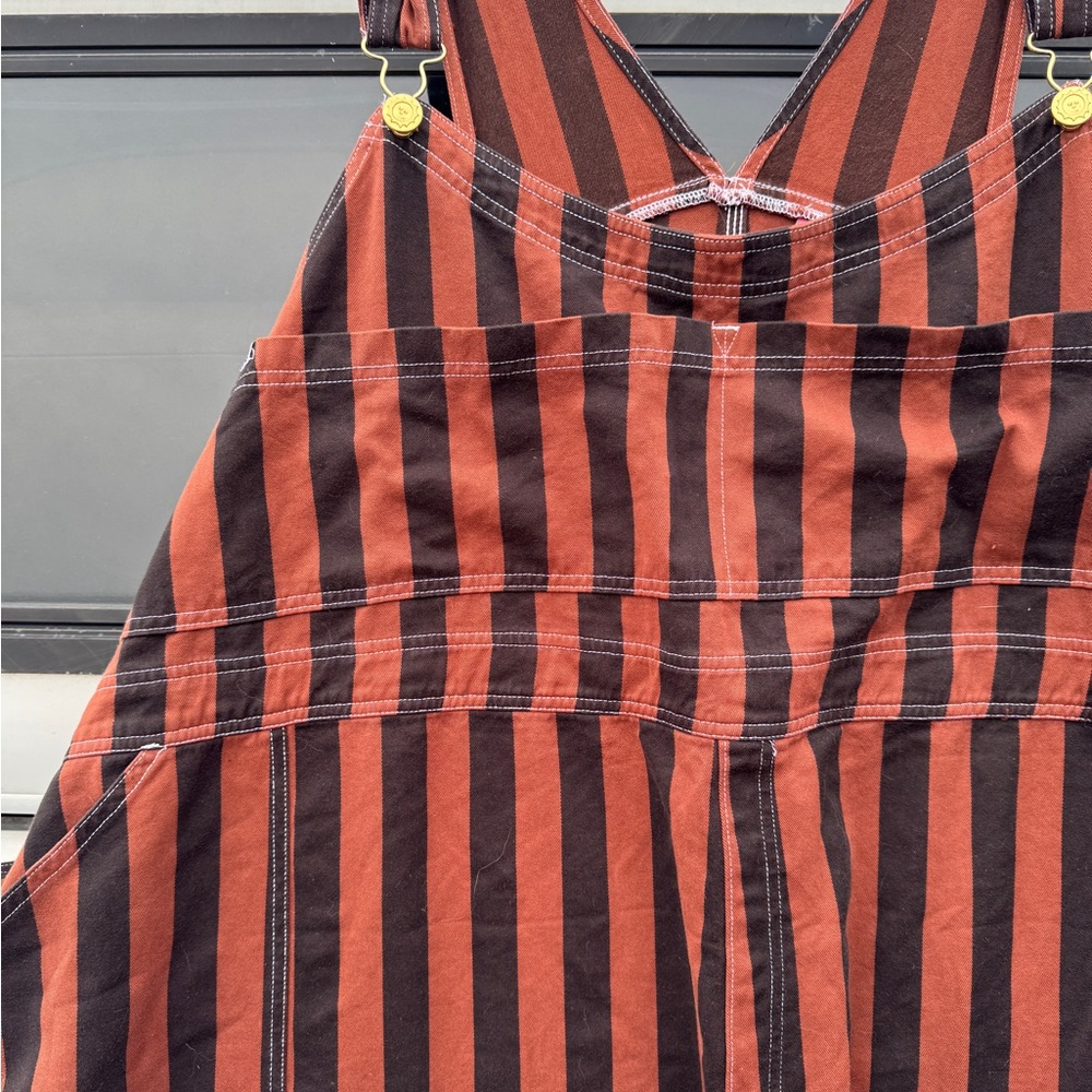Brown and Black Striped Big Bud Press Overalls - Picture 2 of 6